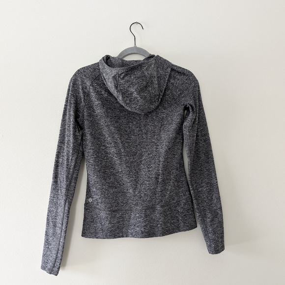 Lululemon On Repeat Rulu Hoodie Heathered Black Lightweight Soft Training - Picture 4 of 11